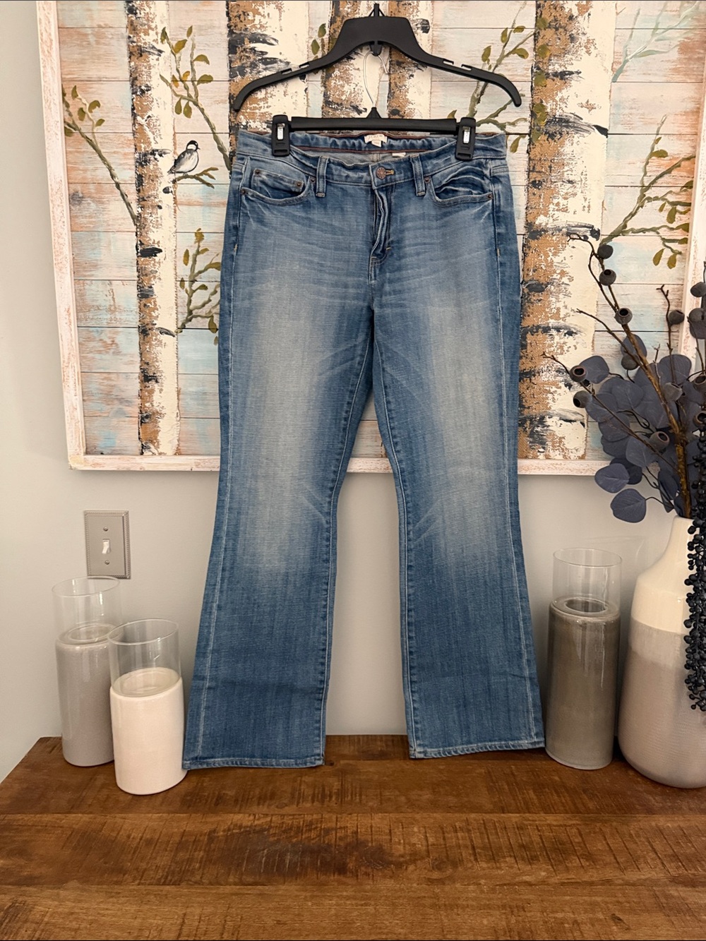 J. Crew Women's Faded Blue Flare Jeans